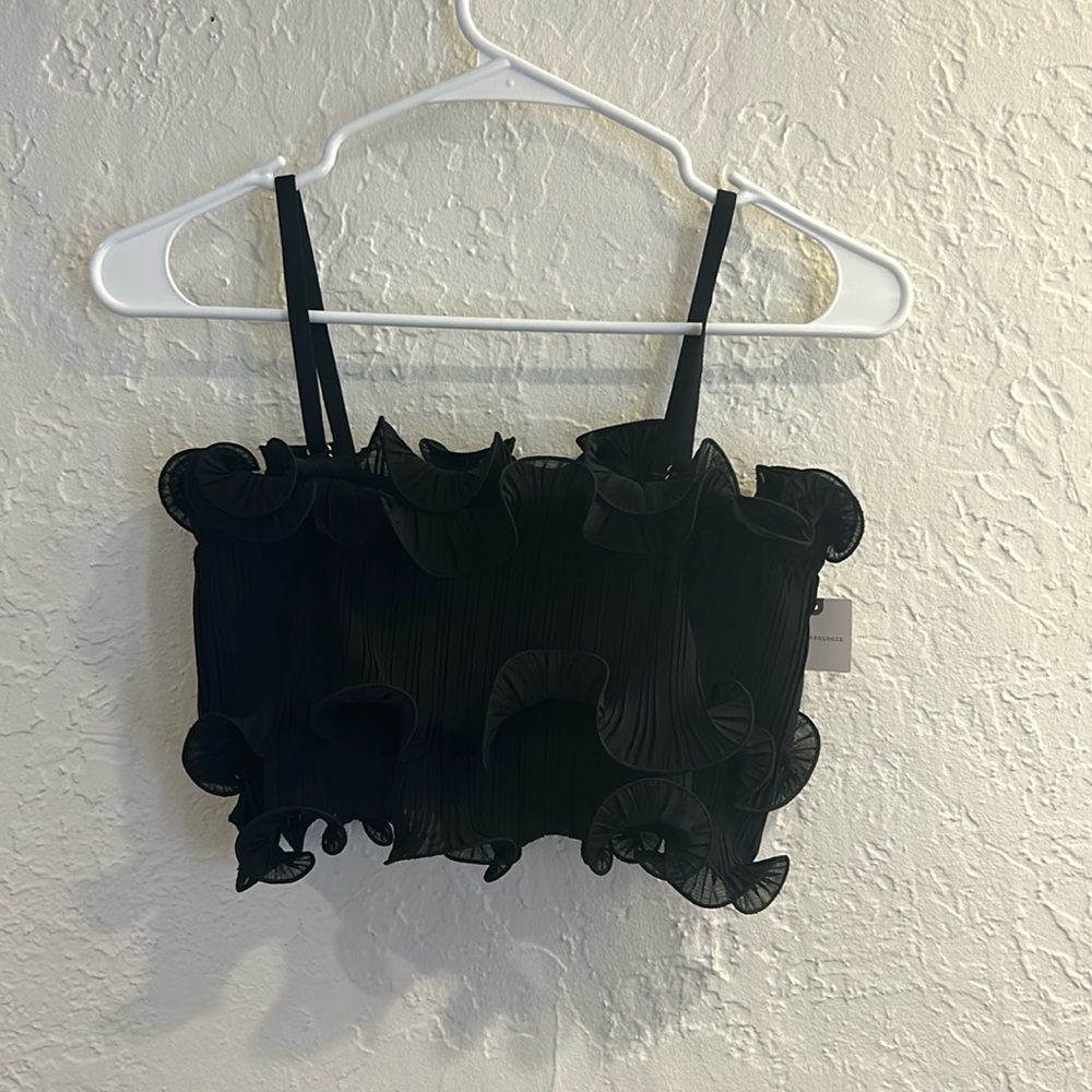 Anthropologie Black crop top (convertible)